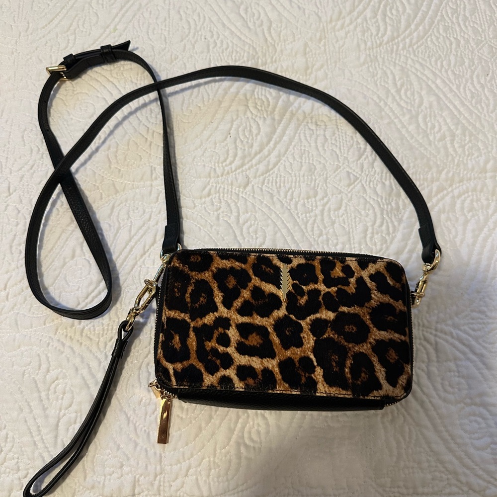 Thacker Leopard Print Crossbody Bag